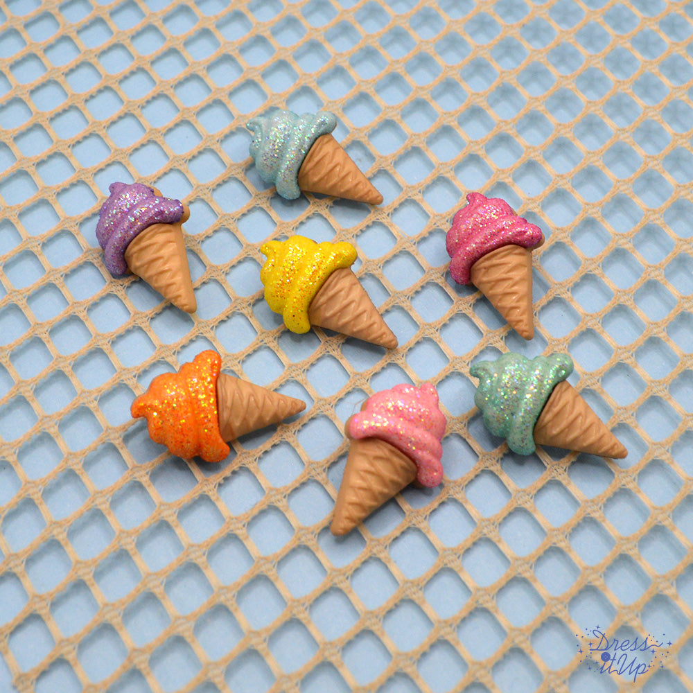 Glitter Ice Cream Cones Food