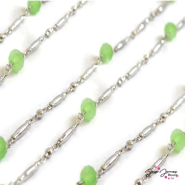Beaded Chain Peridot Green