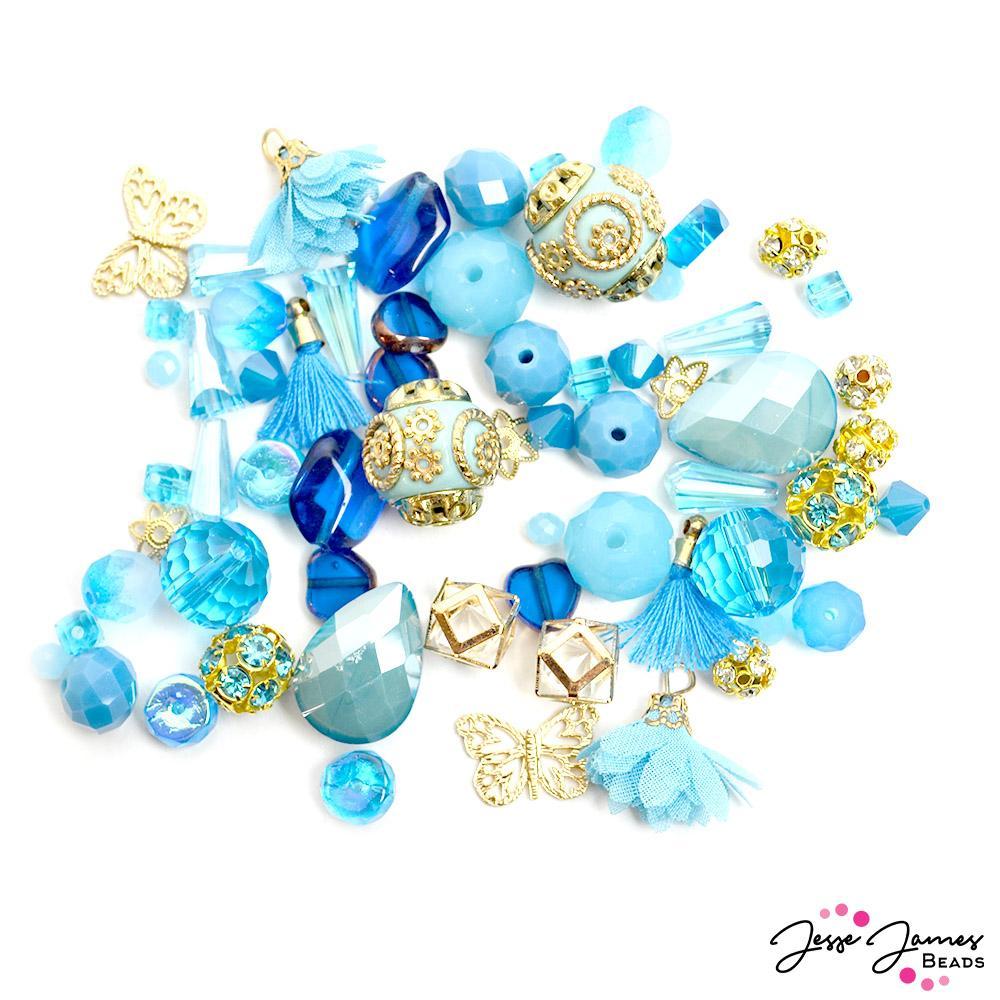 Mini Bead Mix in Blue Raspberry Ice Pop