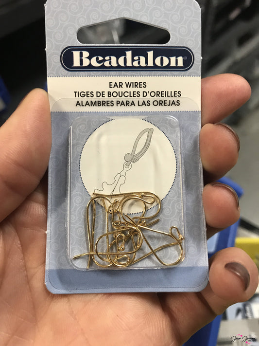 Ball Ear Wires in Gold