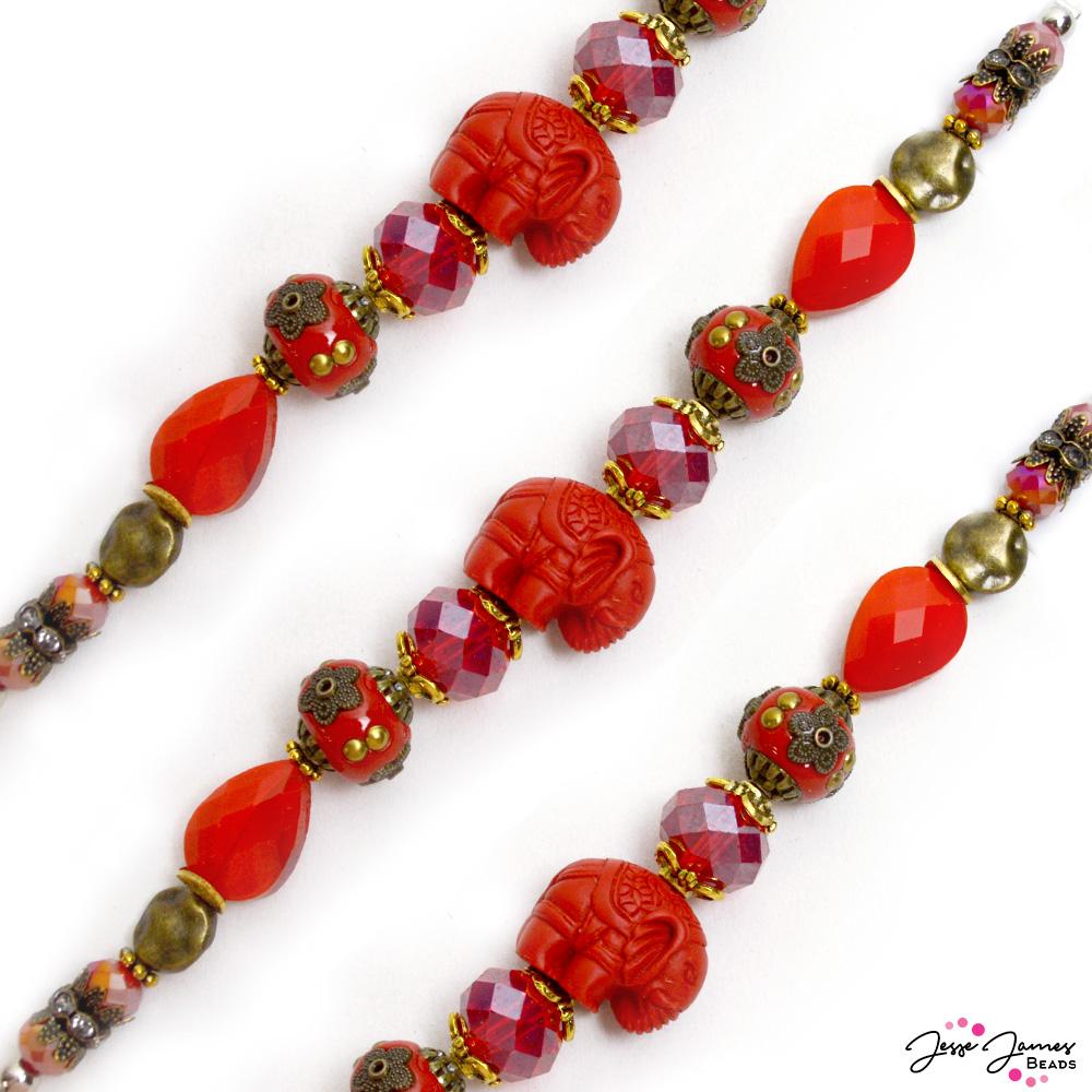 Pantone Bead Strand in Fire Whirl