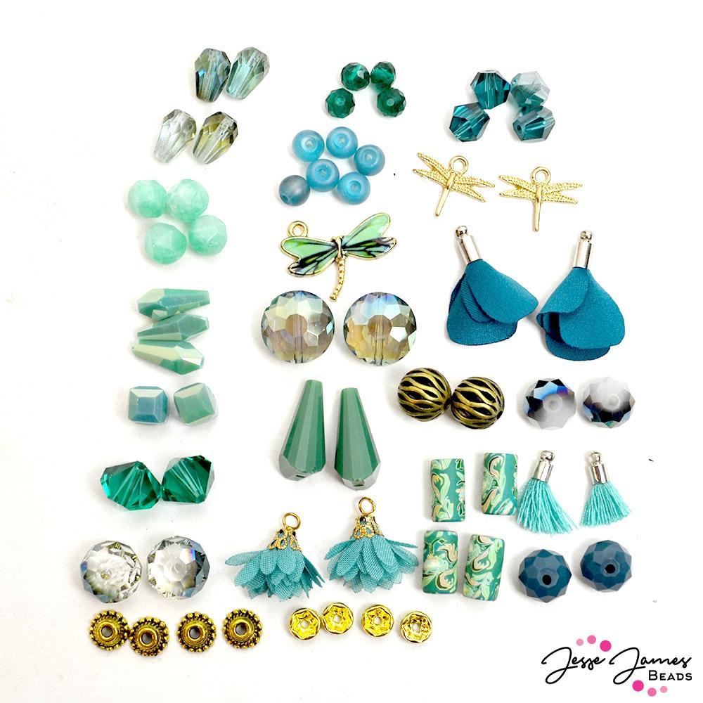 Mini Bead Mix in Swiss Chard