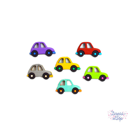 Honk, Beep, Vroom Multi Color Transportation Car Buttons