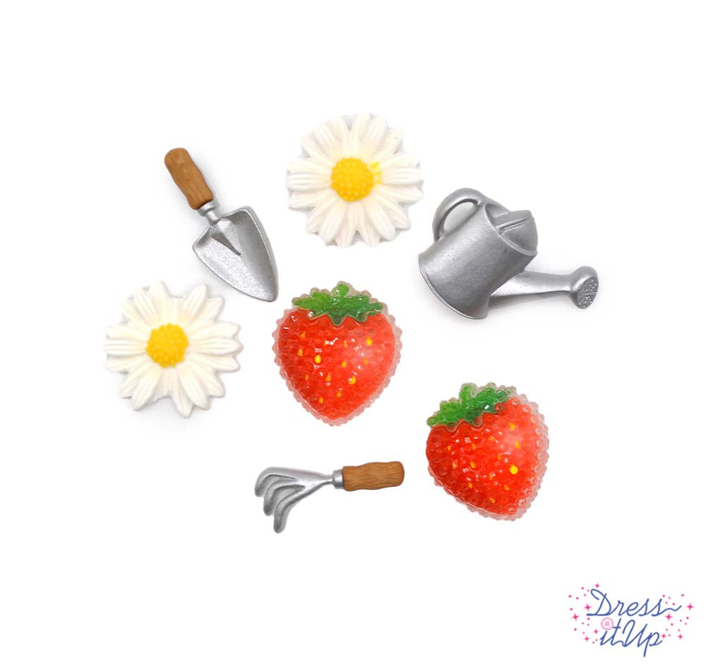 Let's Pick Strawberries Outdoor Gardening Embellishments